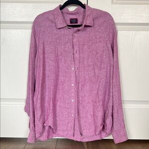 UNTUCKit Mauve/Pink Linen Button Shirt